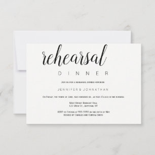 Invitaciones a cenas de ensayo de tipografía moder