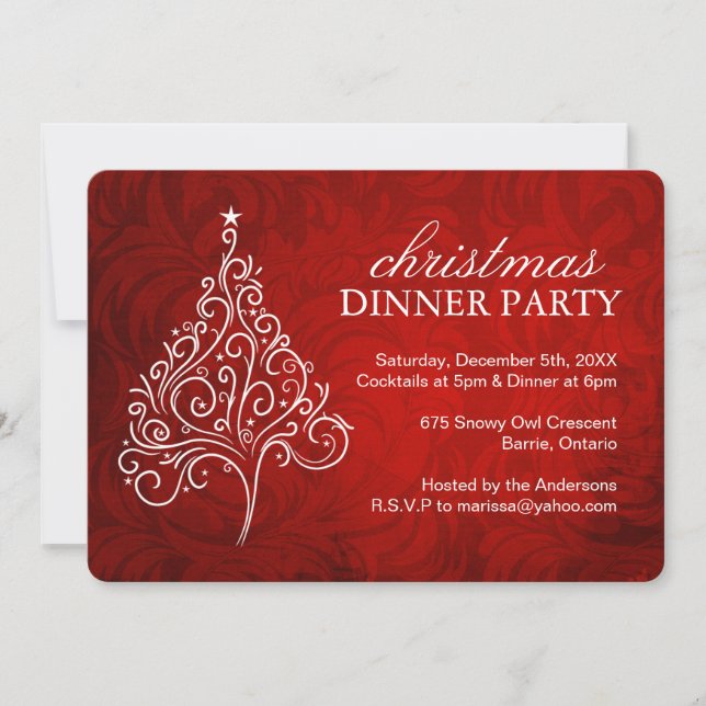 Invitaciones a cenas de Navidades de clase (Anverso)