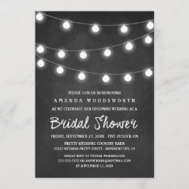 Invitaciones a Chalkboard y Lights Bridal Shower