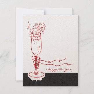 Invitaciones a Champagne para Año Nuevo