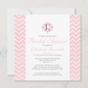 Invitaciones a Chevron Bridal Shower