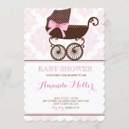 Invitaciones a Chicas de Baby Shower de Pram Damas