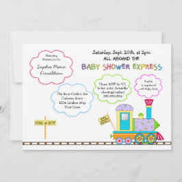 Invitaciones a Choo Choo Baby Shower