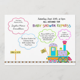 Invitaciones a Choo Choo Baby Shower