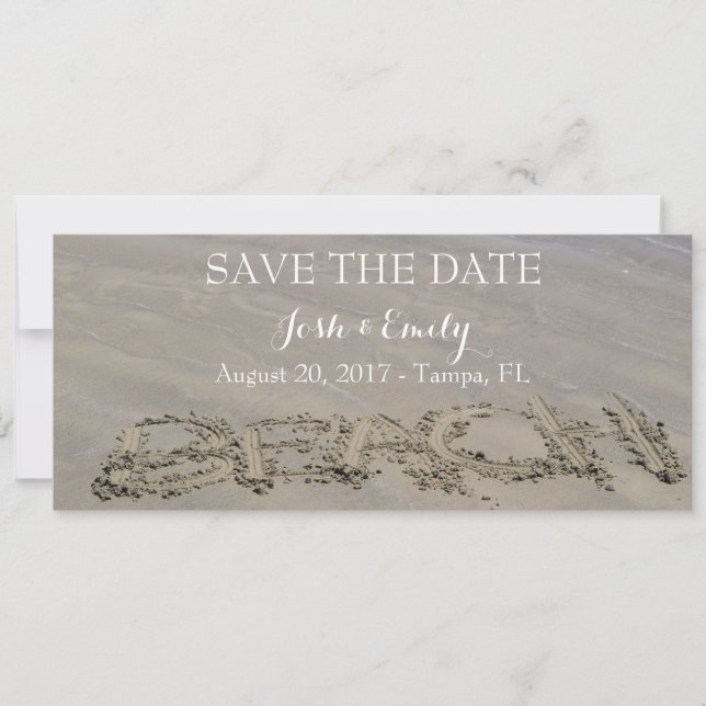 Invitaciones a Clear Sandy Beach (Anverso)