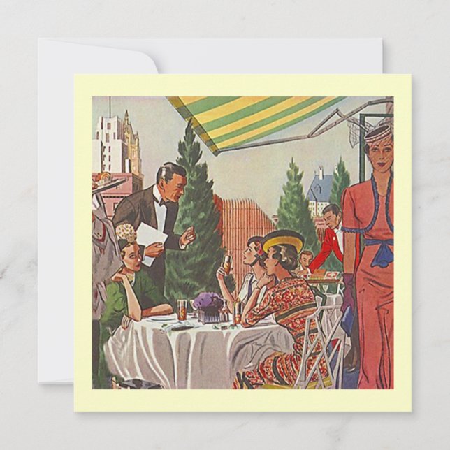 Invitaciones a comer de Retro Do Lunch a Lady Frie (Anverso)