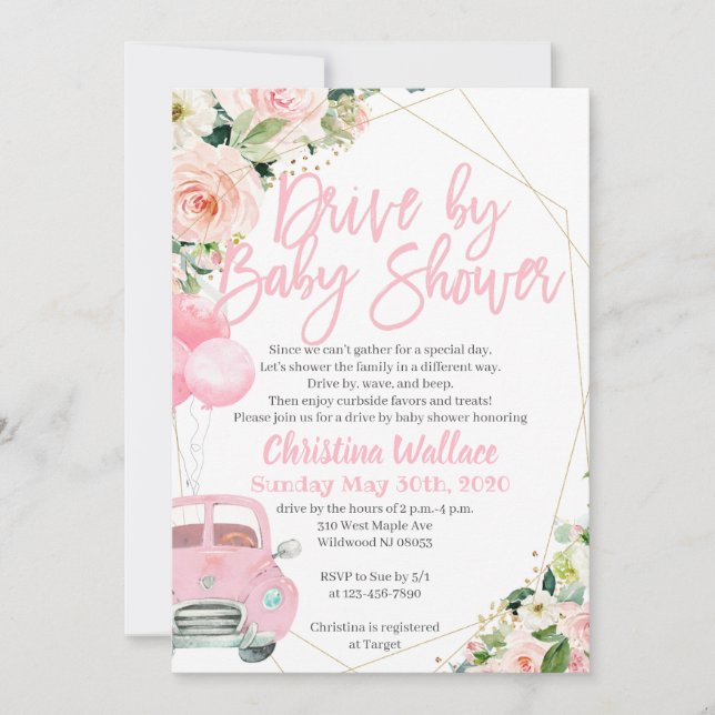 Invitaciones a conducir por una ducha para un Chic (Anverso)