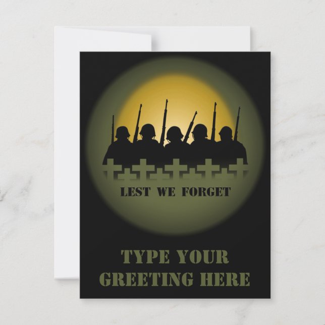 Invitaciones a conmemoración de guerra para que no (Anverso)