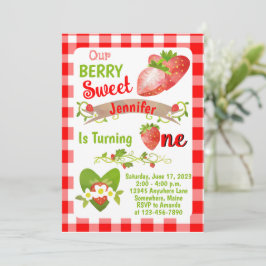 Invitaciones a cumpleaños de Berry Sweet Strawberr