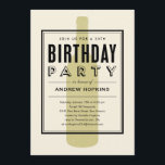 Invitaciones a cumpleaños de botellas de vino<br><div class="desc">Invitaciones para el cumpleaños del vino con un diseño Art Deco moderno y una temática de botellas de vino. Cambie la redacción del personalizado para que se ajuste a sus necesidades fiestas.</div>