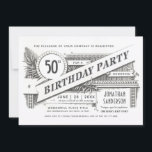 Invitaciones a cumpleaños de hito| Vintage supremo<br><div class="desc">Invitaciones a cumpleaños de hito| Vintage supremo. Clásicas y elegantes invitaciones para fiestas de cumpleaños.</div>
