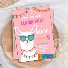 Invitaciones a cumpleaños de Llama