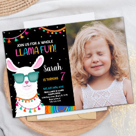 Invitaciones a cumpleaños de Llama Fun Llama