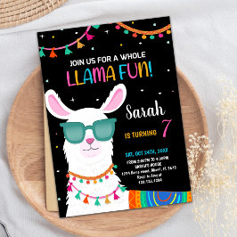 Invitaciones a cumpleaños de Llama Fun Llama