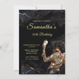 Invitaciones a cumpleaños de mujeres afroamericana