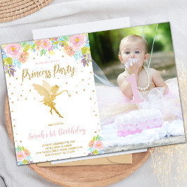 Invitaciones a cumpleaños de princesa de hadas con
