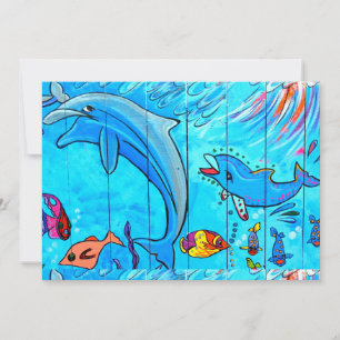 invitaciones a delfines subacuáticos