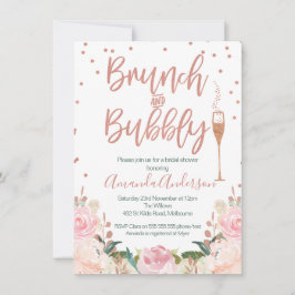 Invitaciones a ducha con buey de Rosa Gold Brunch 