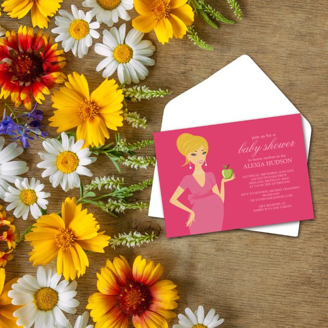 Invitaciones a ducha de bebé {Rosa} (Subido por el creador)