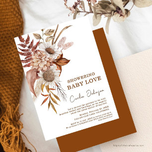 Invitaciones a ducha de flores de color acuático r