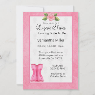 Invitaciones a ducha de lencería