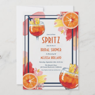 invitaciones a ducha de novia aperol spritz
