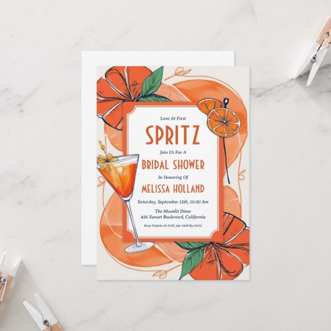 invitaciones a ducha de novia aperol spritz (Anverso/Reverso In Situ)