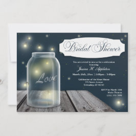 Invitaciones a ducha de novia de Firefly Mason Jar