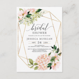 Invitaciones a ducha de novia de Hydrangea de Rubo