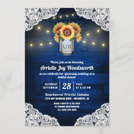 Invitaciones a ducha de novia de Sunflower Mason J