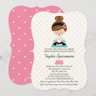 Invitaciones a ducha de novia de yoga Brunette