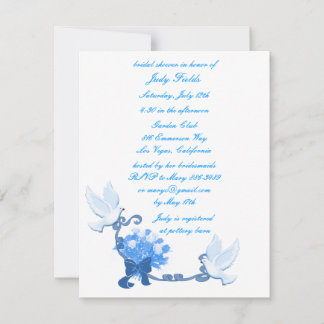 Invitaciones a ducha de novia Dove Personalizado