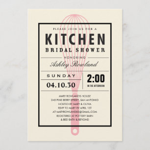 Invitaciones a ducha de novia en la cocina