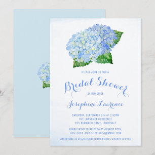 Invitaciones a ducha de novia floral de Hydrangea
