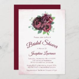 Invitaciones a ducha de novia floral Rosa de Borgo