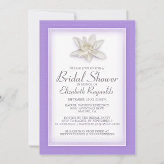 Invitaciones a ducha de novia Lavender