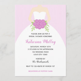 Invitaciones a ducha de novia Lilac (Boda Gown)