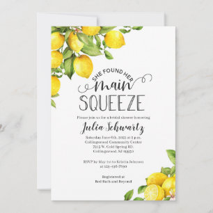 Invitaciones a ducha de novia limón - Squeeze prin
