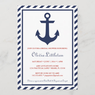 Invitaciones a ducha de novia náutica - Ancla de l