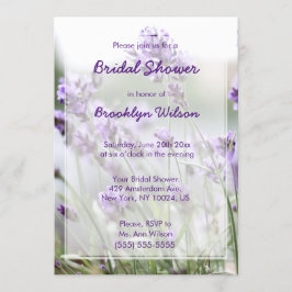 Invitaciones a ducha de novias bohemias Lavender