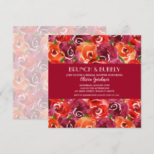 Invitaciones a ducha de novias con brunch y bubbly