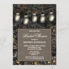 Invitaciones a ducha de novias de camo de caza rús