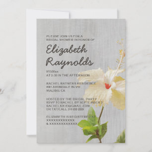 Invitaciones a ducha de novias de Hibiscus