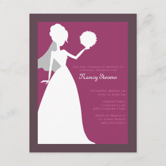 Invitaciones a ducha de novias de Rosario {plum}
