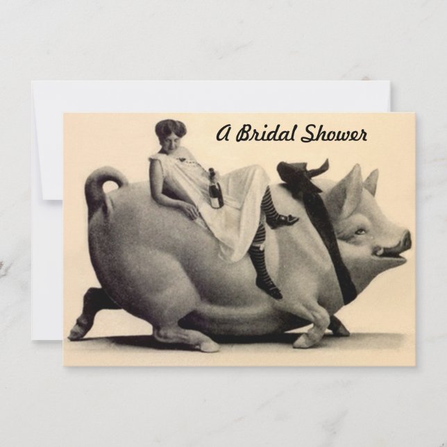 Invitaciones a ducha de novias divertidas y festiv (Anverso)