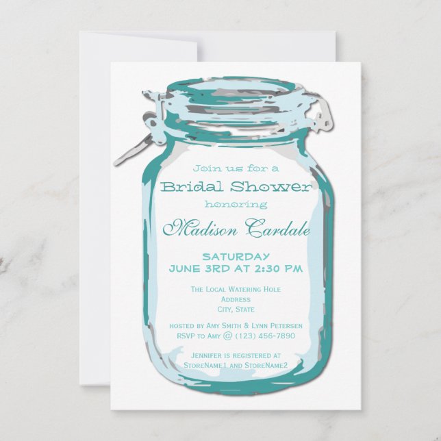 Invitaciones a ducha de novias en el campo de Maso (Anverso)