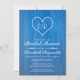 Invitaciones a ducha de novias en los países azule