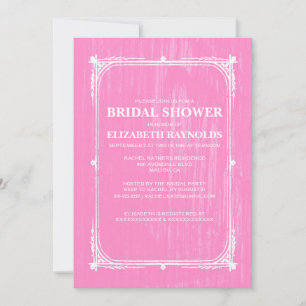 Invitaciones a ducha de novias en madera de pino o