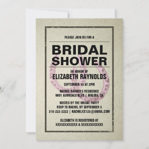 Invitaciones a ducha de novias herradura