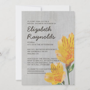 Invitaciones a ducha de novias lirio peruana vinta